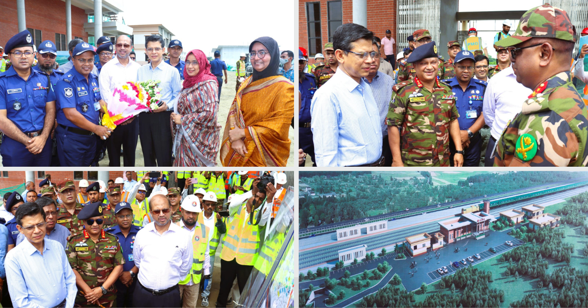মন্ত্রীপরিষদ সচিবের পদ্মা সেতু মাওয়া প্রান্তে রেল প্রজেক্টের কাজের অগ্রগতি পরিদর্শন