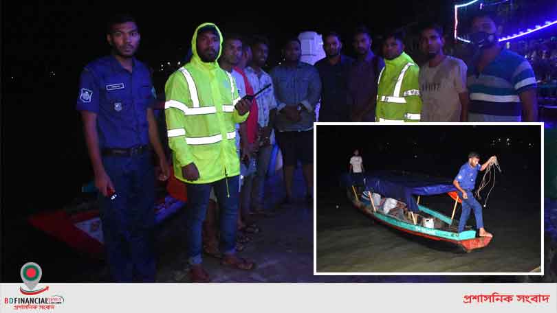কাপ্তাই লেকে আটকে যাওয়া পর্যটকদের উদ্ধার করলো রাঙ্গামাটি জেলা পুলিশ