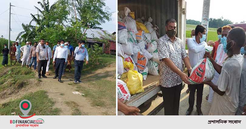 ময়মনসিংহে অস্বচ্ছল মানুষের পাশে উপজেলা চেয়ারম্যান, ইউএনও