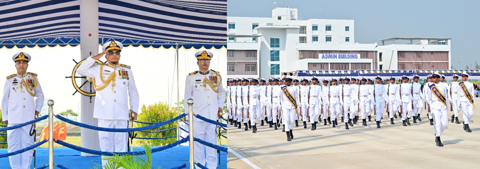 নৌবাহিনীর বি/২০২৫ ব্যাচের নবীন নাবিকদের শিক্ষা সমাপনী কুচকাওয়াজ অনুষ্ঠিত