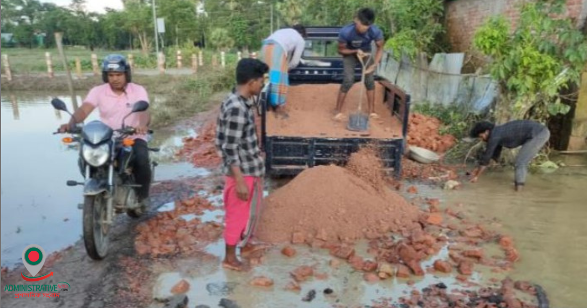 বন্যায় ক্ষতিগ্রস্ত ৫১ কিলোমিটার রাস্তা মেরামত করেছে এলজিইডি