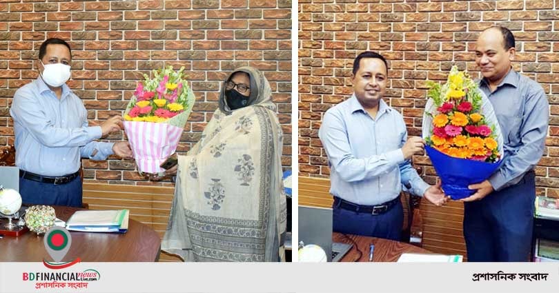 ফরিদপুরে জেলা ও দায়রা জজ কামরুন্নাহারকে জেলা প্রশাসকের ফুলেল শুভেচ্ছা