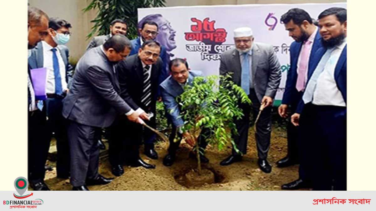জাতির পিতার ৪৬ তম শাহাদাত বার্ষিকী উপলক্ষে ইউনিয়ন ব্যাংক লিমিটেডের বৃক্ষরোপণ কর্মসূচি