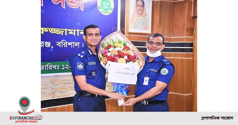 বরিশাল রেঞ্জের নবনিযুক্ত ডিআইজিকে শুভেচ্ছা ও অভিনন্দন জানালেন  ভোলার পুলিশ সুপার