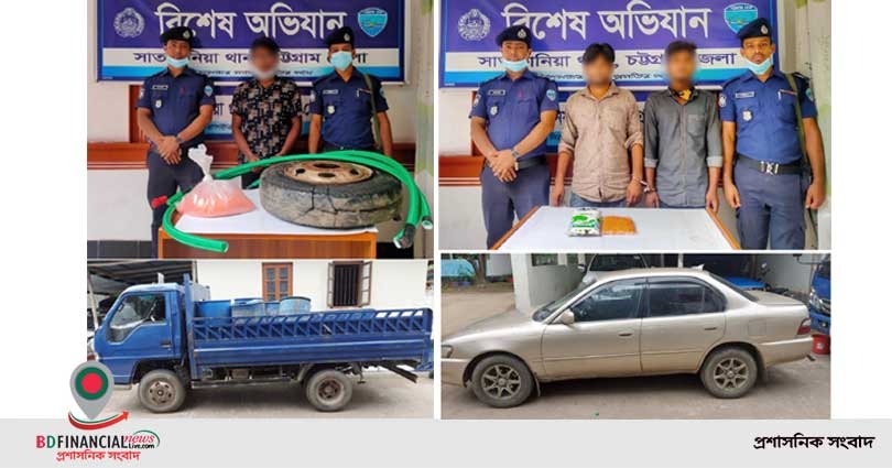 চট্টগ্রামে সাড়ে ২১ হাজার ইয়াবাসহ আটক ৩