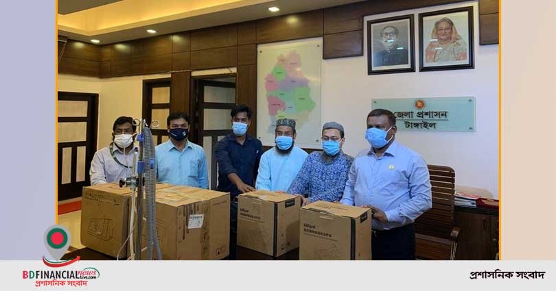 টাঙ্গাইল জেনারেল হাসপাতালে ৪ টি হাই-ফ্লো নেজাল ক্যানুলা প্রদান