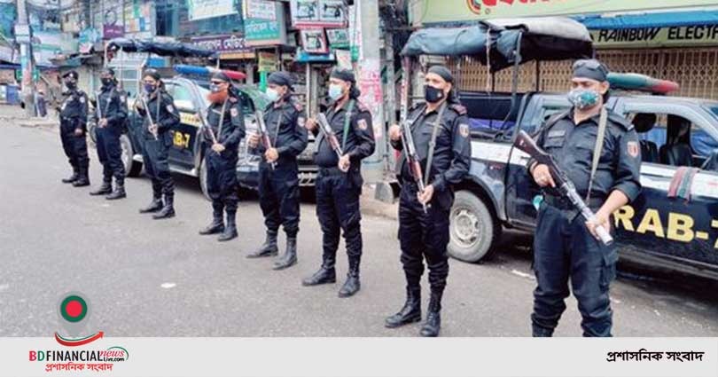 বিধিনিষেধ কার্যকরে কঠোর ভূমিকায় র্যাব-৭