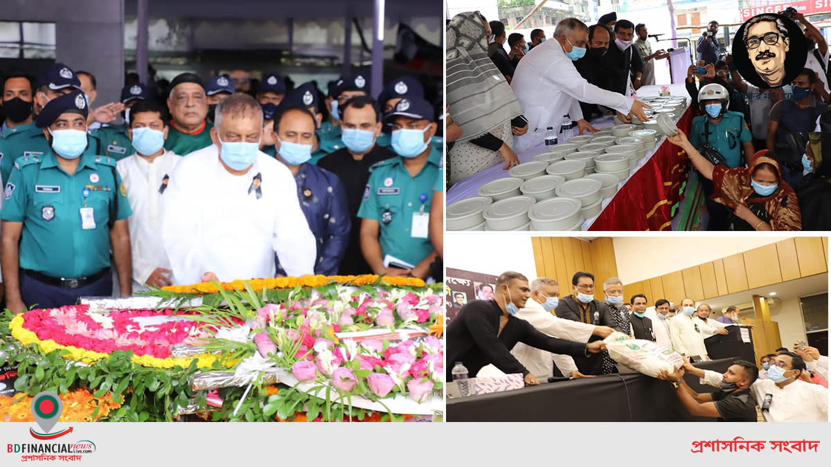 জাতির পিতার প্রতিকৃতিতে স্বরাষ্ট্রমন্ত্রী আসাদুজ্জামান খান এম.পি এর শ্রদ্ধা