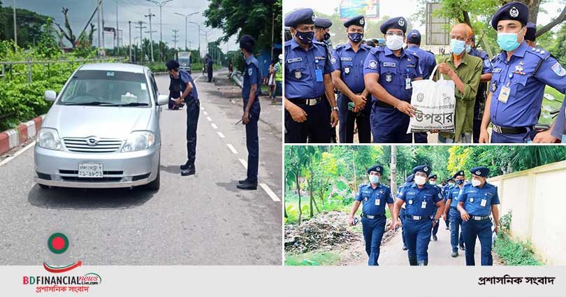 গোপালগঞ্জ জেলা পুলিশ সুপার এর নির্দেশনায় আইন-শৃঙ্খলা পরিস্থিতি স্বাভাবিক রাখতে কাজ করছে জেলা পুলিশ
