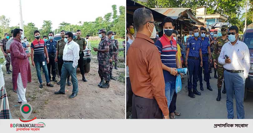 কঠোর বিধিনিষেধ বাস্তবায়নের লক্ষ্যে বড়লেখা উপজেলা প্রশাসনের মোবাইল কোর্ট পরিচালনা